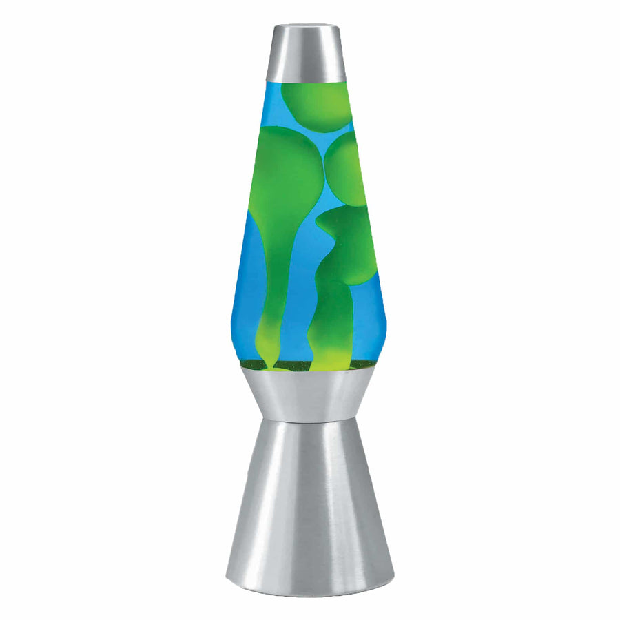 27″ LAVA LAMP GRANDE – YELLOW/BLUE/SILVER